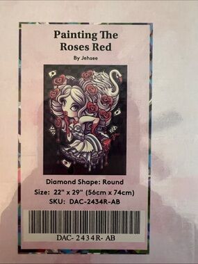 Painting The Roses Red by Jahsee - Diamond Art Club - New - Sealed - Round